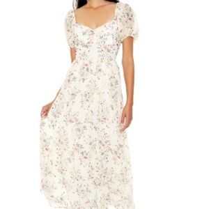 Floral puff sleeve maxi dress wildflower dress forever 21